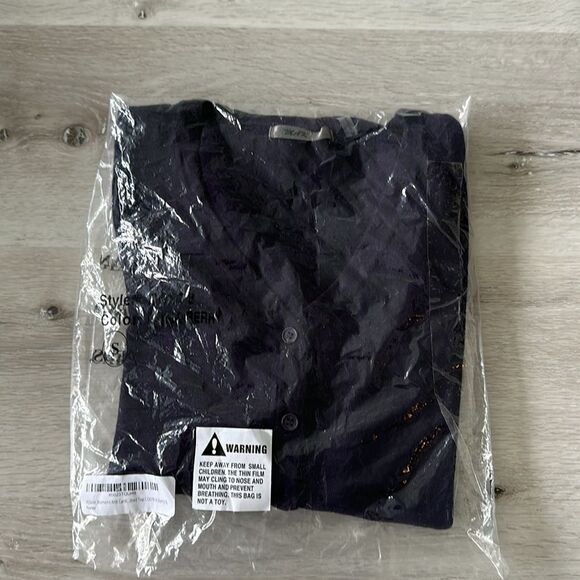 Yemak 3/4 Sleeve V-Neck Cardigan Sweater Blackberry Purple S NWT IN PACKAGE - Picture 11 of 13